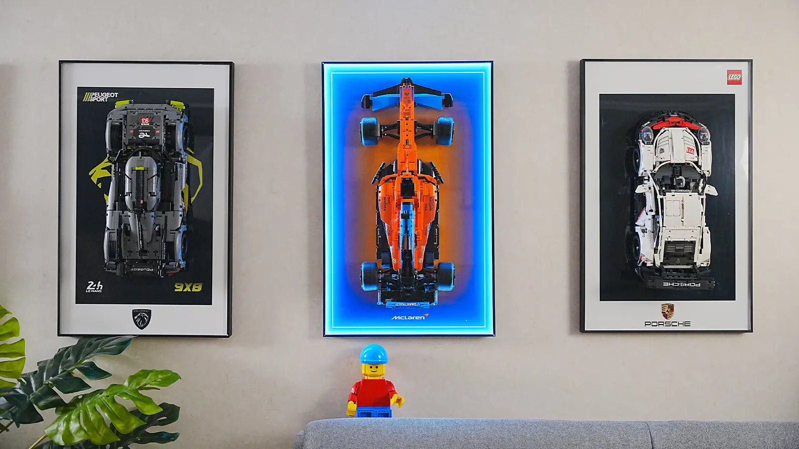 When the 42141 "McLaren Silver-Orange" Takes Center Stage on the Wall: A Symphony of F1 Speed Aesthetics with 80×50 Aluminum Frames × LEGO™ Car Wall Mount for Technic