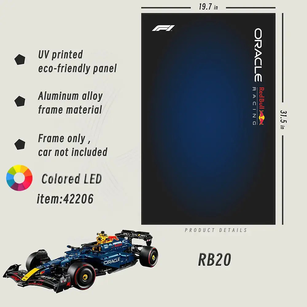 Auto-Wandhalterungsrahmen für Red Bull RB20