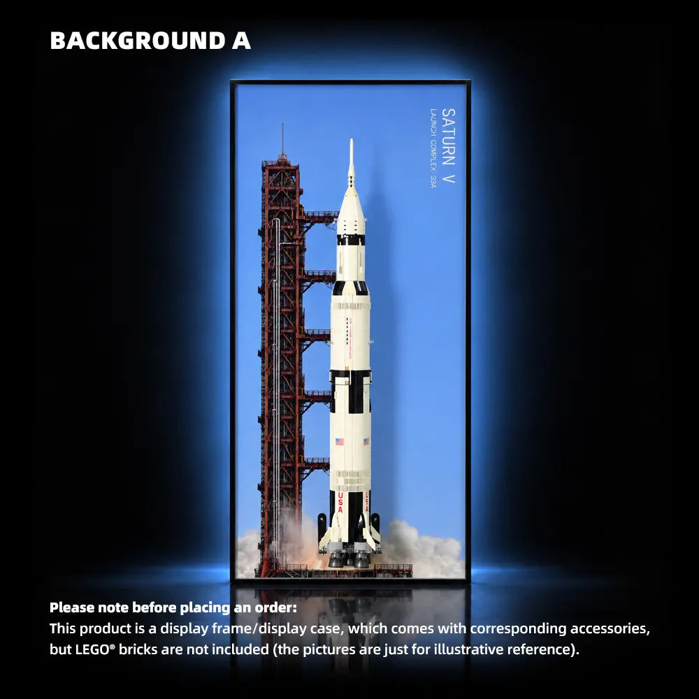 Wall Display Frame for LEGO® Apollo Saturn V 92176 & 21309 – Dia