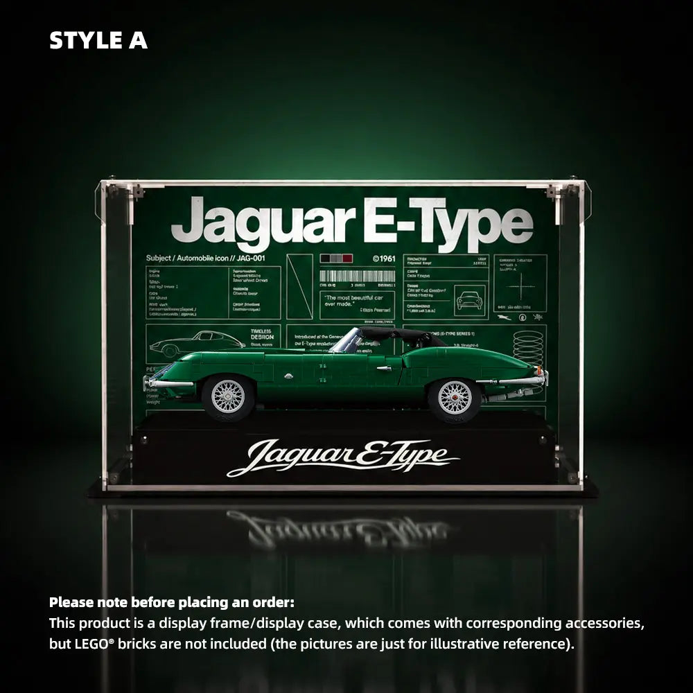 Acrylic Display Case for LEGO® Icons 11381 Jaguar E-Type – Dia