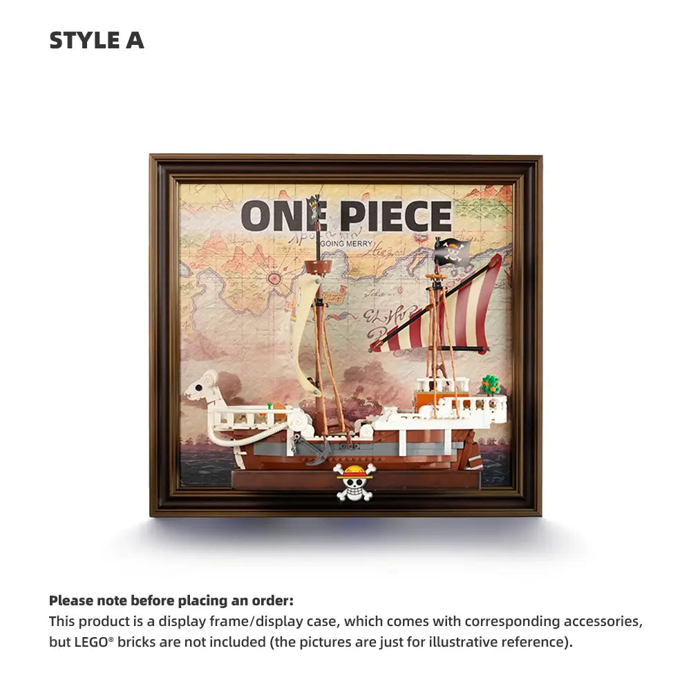 Wall Display Frame for LEGO® The Going Merry Pirate Ship in One