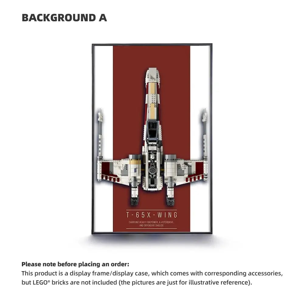 絵画 side Wall Display Frame for LEGO® Star Wars™ X-Wing Starfighter (75355