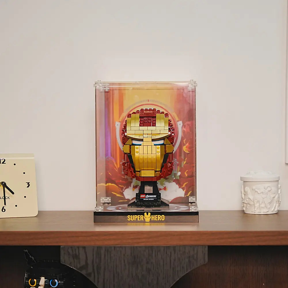 LEGO Display Case for Iron Man Helmet (76165): A Marvel Tribute to Tony Stark & DIA Display Guide