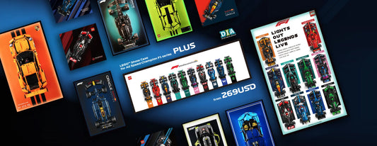Elevate Your LEGO Speed Champions F1 Collection with the Ultimate Wall Mount Frame for Set 77242-77251