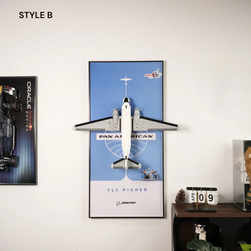 LEGO Display Wall Mount Frame for Douglas DC-3 PAN AM Airliner (11378): A Sky-High Tribute to Aviation History & DIA Display Guide
