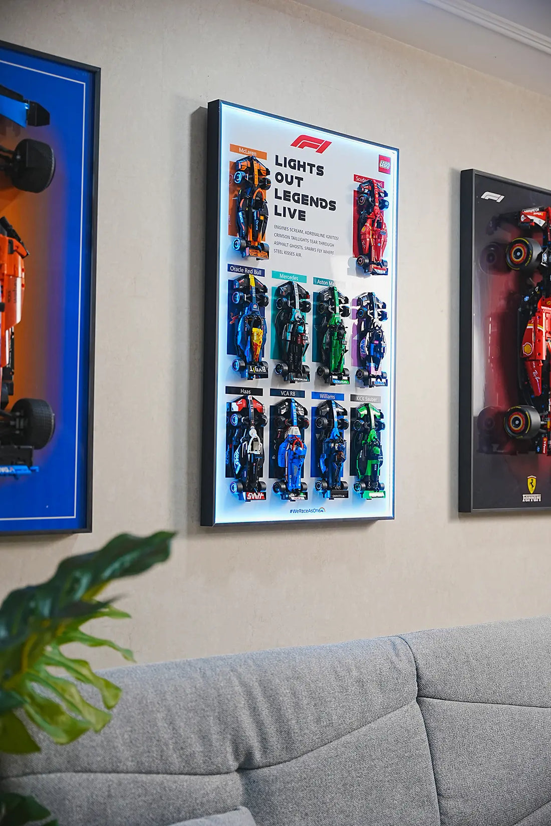 🔥Track-Level Aesthetic Showcase：LEGO F1 Speed Champions 10-Car Display Frame
