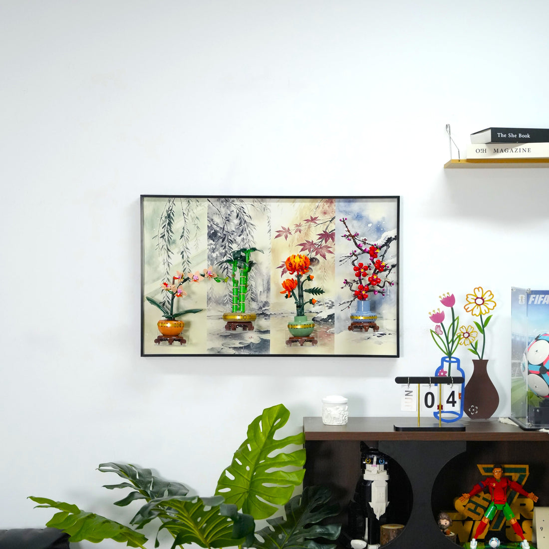 LEGO Botanicals Four Gentlemen — LEGO Plum Blossom, Mini Orchid, Lucky Bamboo & Chrysanthemum Display Guide