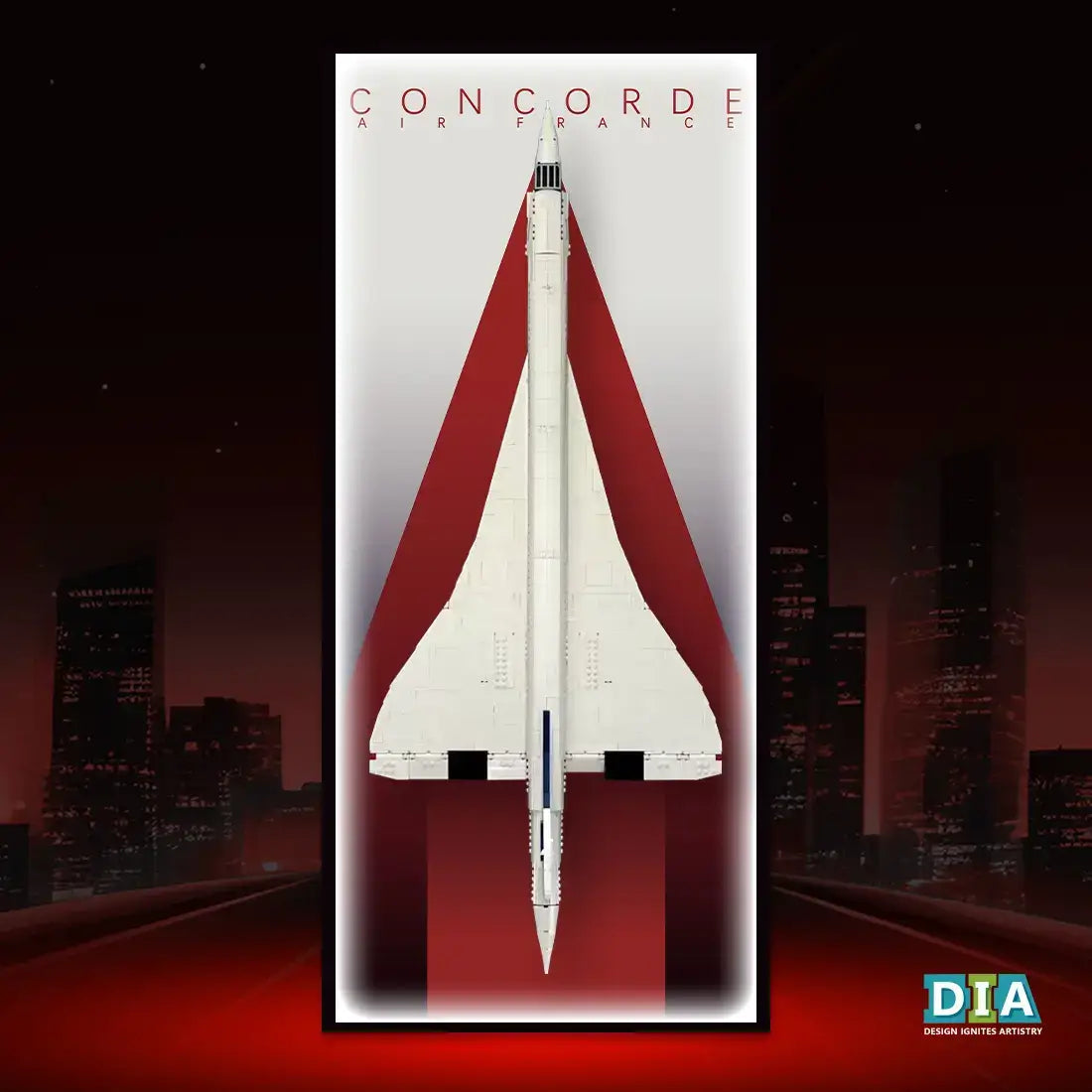 When the 10318 "Concorde Legend" Takes to the Wall: A Supersonic Aesthetic Revelation with 80×50 Aluminum Frames × LEGO™ Technic Car Wall Mount