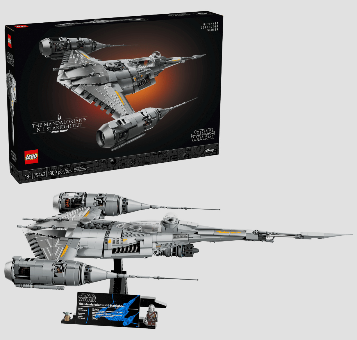 How to Display LEGO® The Mandalorian’s N-1 Starfighter™ (75442)