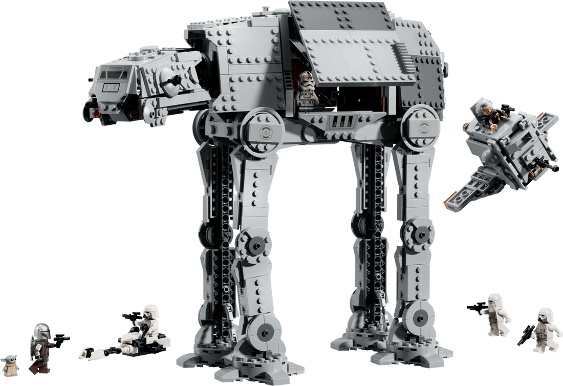 LEGO 75454 Imperial Remnant AT-AT display with INT-4 and cinematic Star Wars background