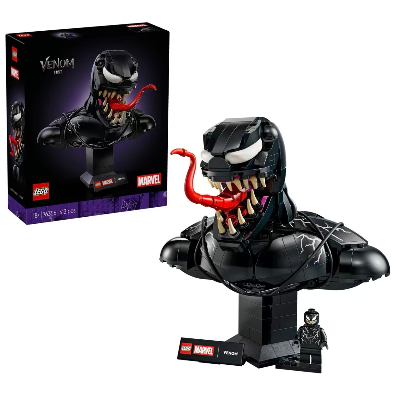 LEGO Venom Bust Display — Making the Symbiote Feel Barely Contained
