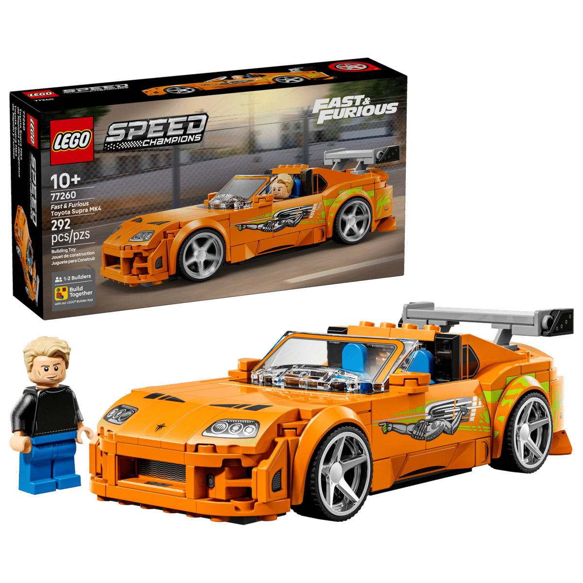 Lego The Fast and The Furious Toyota Supra MK4 Display — From Speed Champions Build to JDM Wall Art