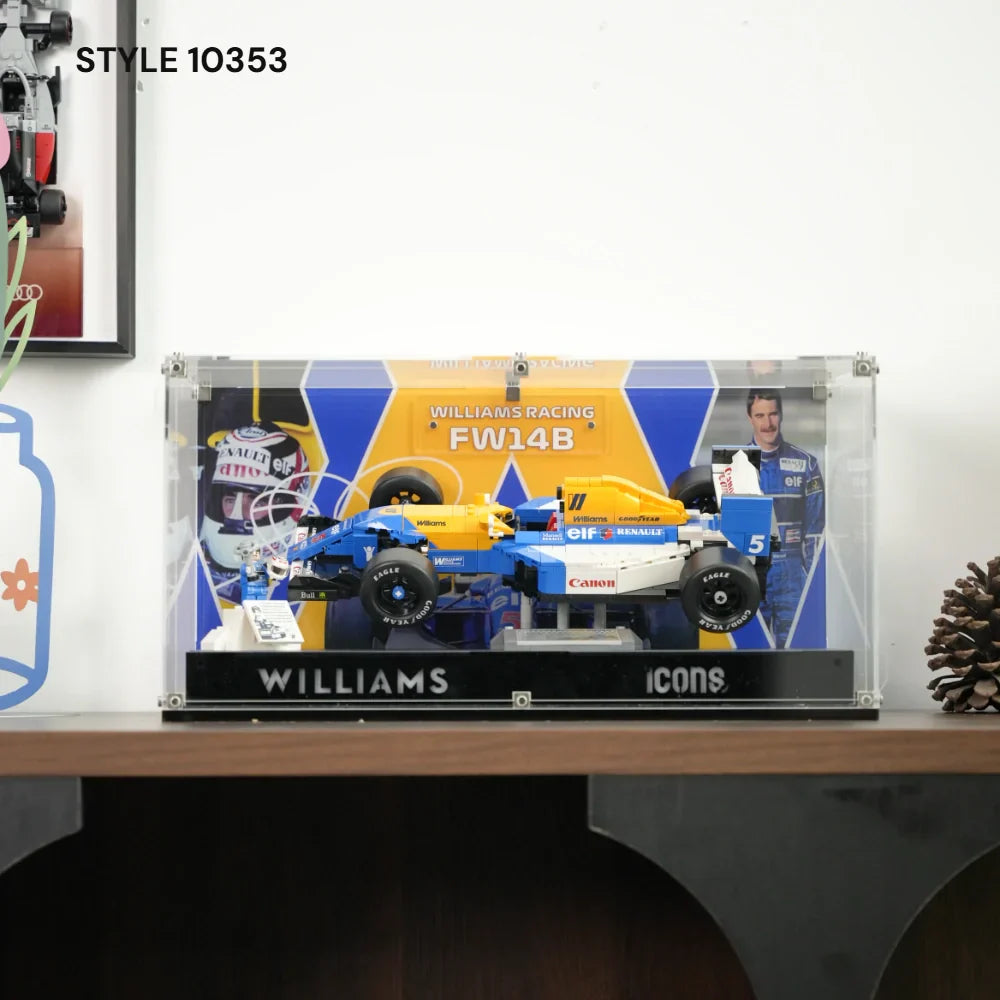 LEGO Display Case for Icons: Williams Racing FW14B & Nigel Mansell (10353): A Tribute to F1 Dominance & DIA Display Guide