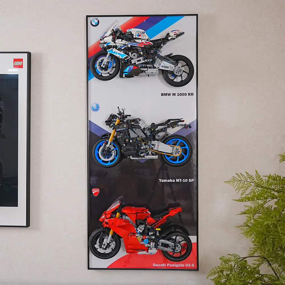 LEGO Display Frame for Motorcycle (42130&42202&42159): A Mechanical Ode to Racing Motorcycles & DIA Display Guide