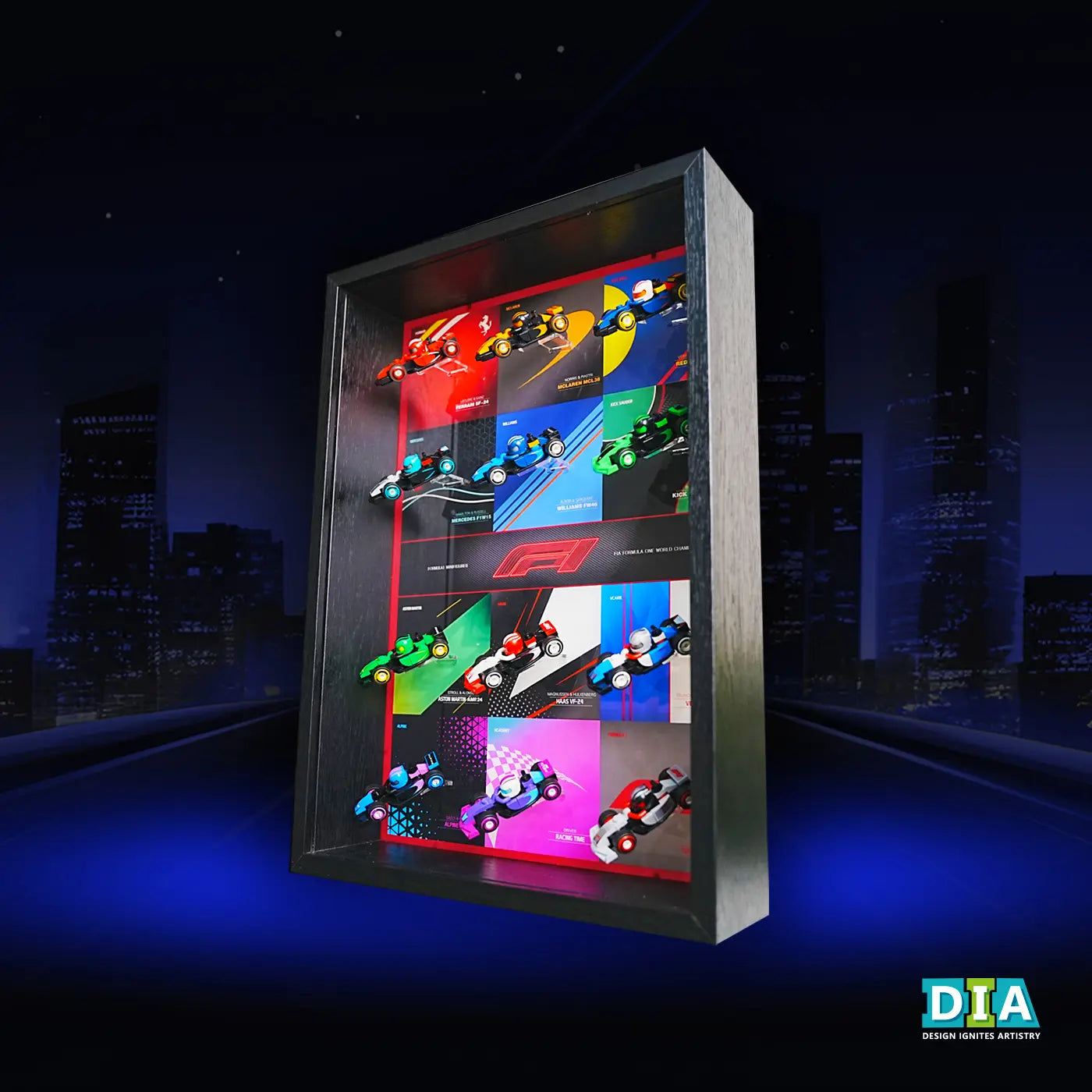 Vitrine LEGO™ pour voitures de course de collection F1 Plus