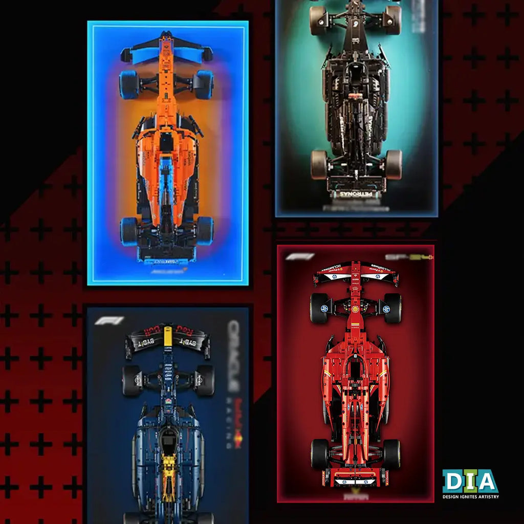 Auto-Wandmontagerahmen für LEGO™ Technic™ F1™ Series