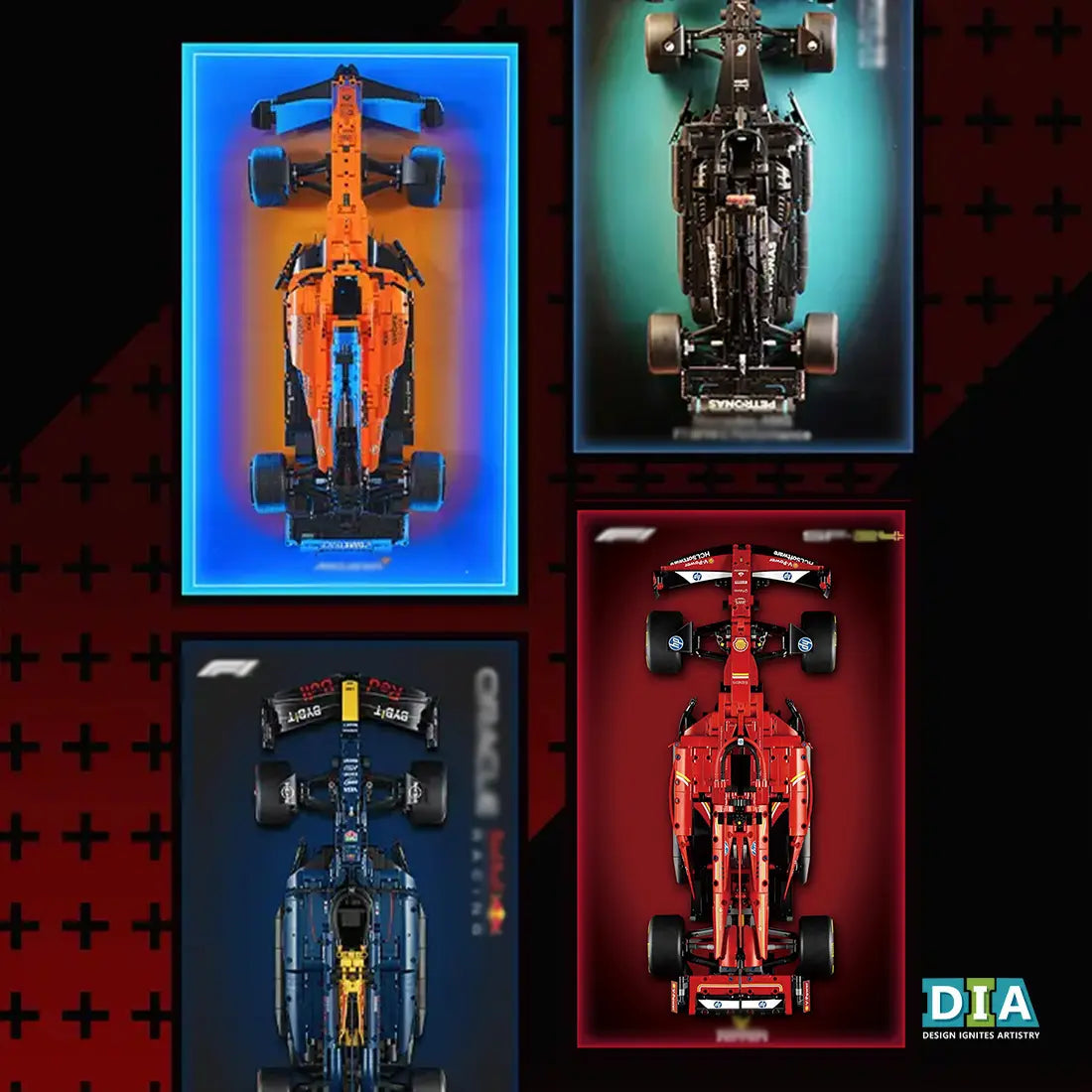 Cadre d'exposition LEGO™ Technic™ F1™ Series