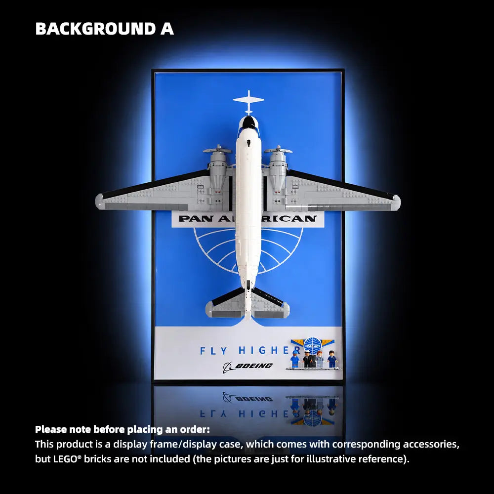 Wall Display Frame for LEGO® Douglas DC-3 PAN AM Airliner minus(11378)