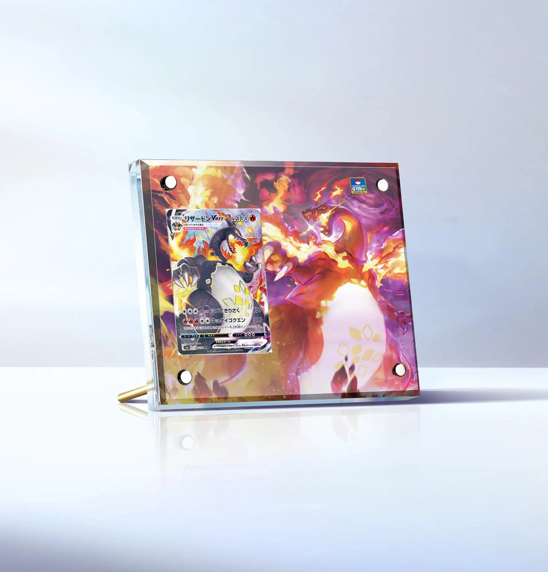 Acrylic Freestanding Display Stand for Pokémon Cards - Clear Vertical Showcase for Collectible Trading Cards, Desk & Shelf Decor