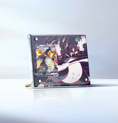 Acrylic Freestanding Display Stand for Pokémon Cards - Clear Vertical Showcase for Collectible Trading Cards, Desk & Shelf Decor