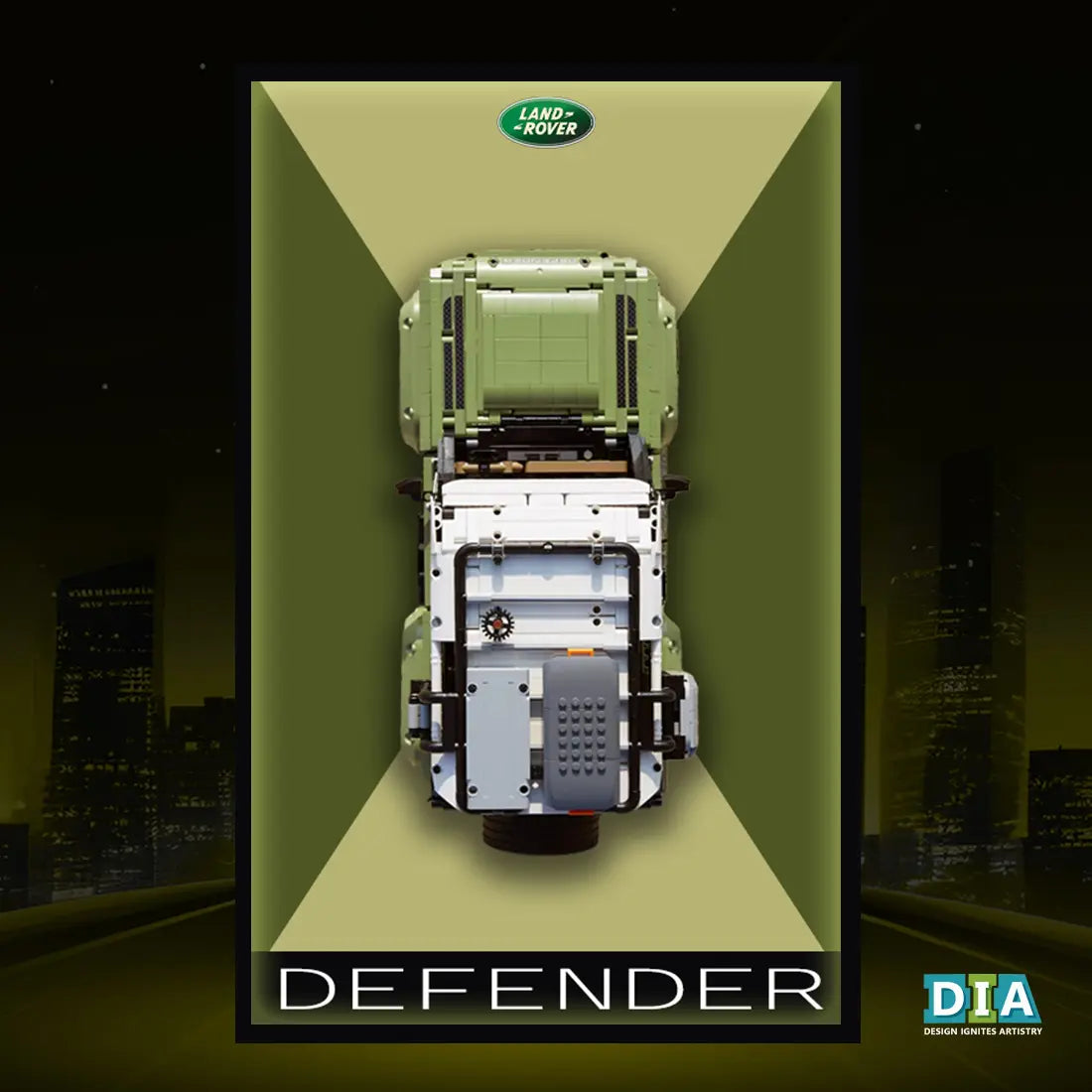 Cadre d'exposition LEGO™ Land Rover Defender (42110）
