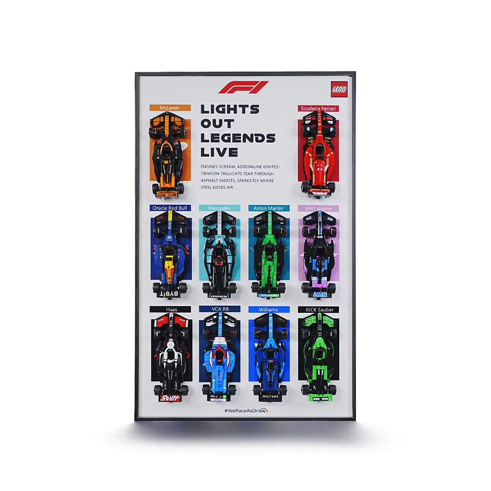 Cadre d'exposition LEGO™ Speed Champion F1 series