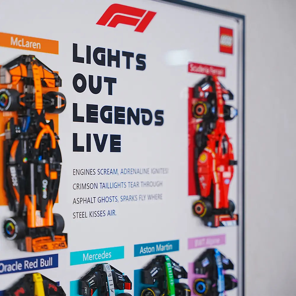 Auto-Wandmontagerahmen für LEGO™ Speed Champions F1-Serie