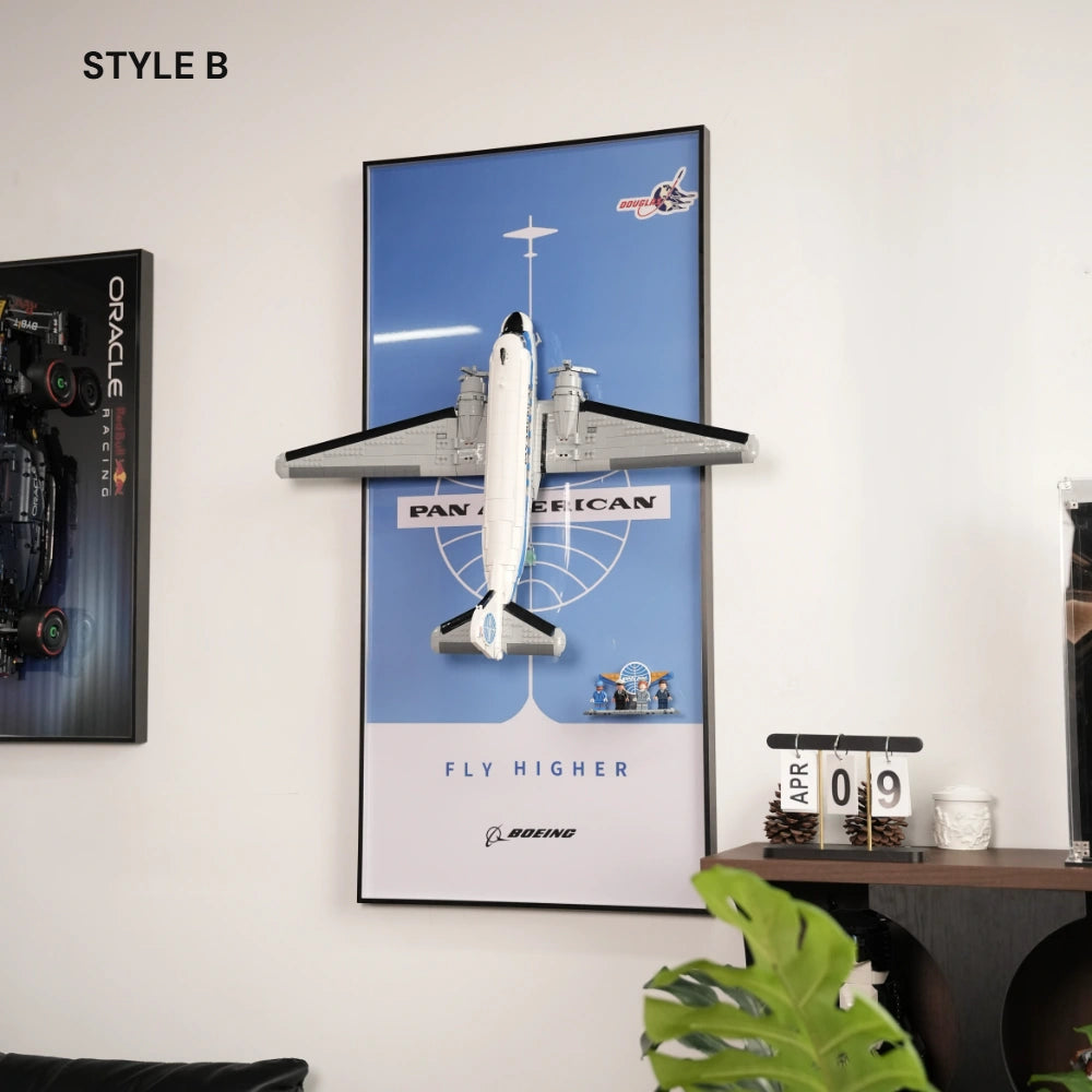 LEGO Display Wall Mount Frame for Douglas DC-3 PAN AM Airliner (11378)