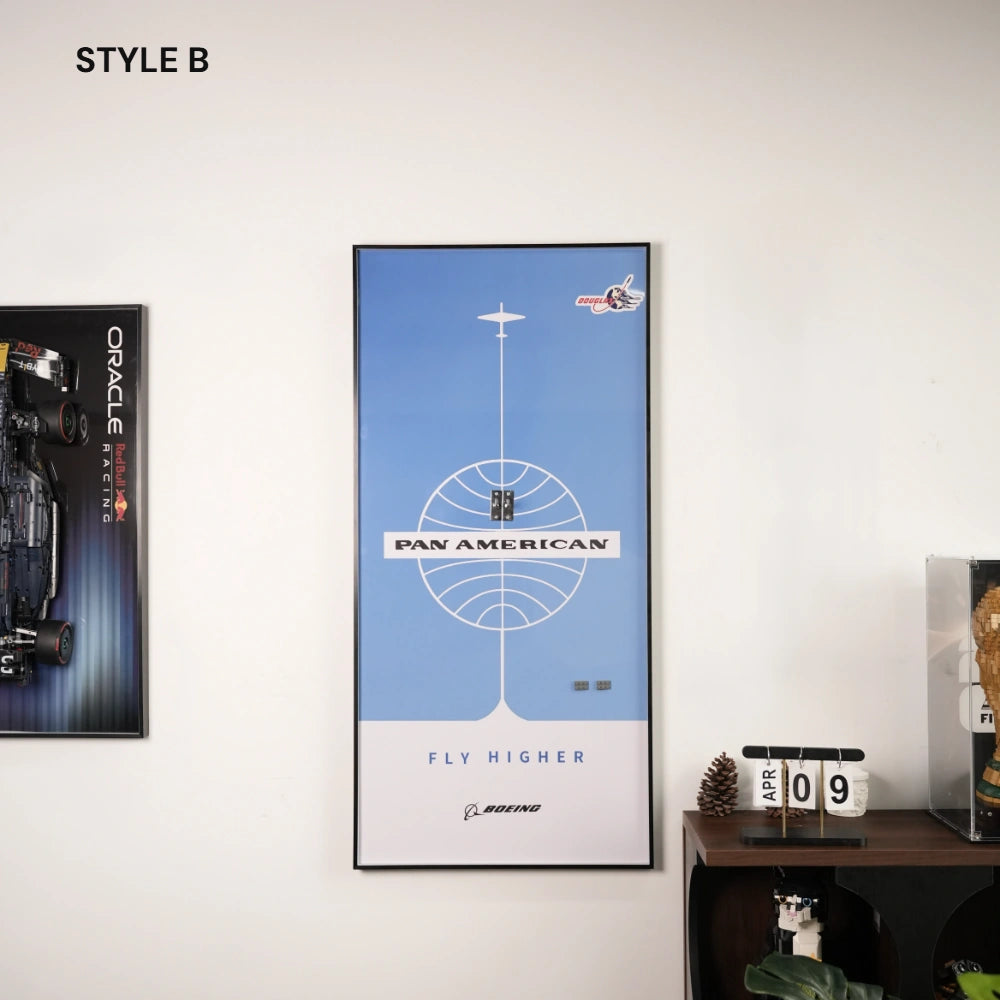 LEGO Display Wall Mount Frame for Douglas DC-3 PAN AM Airliner (11378)