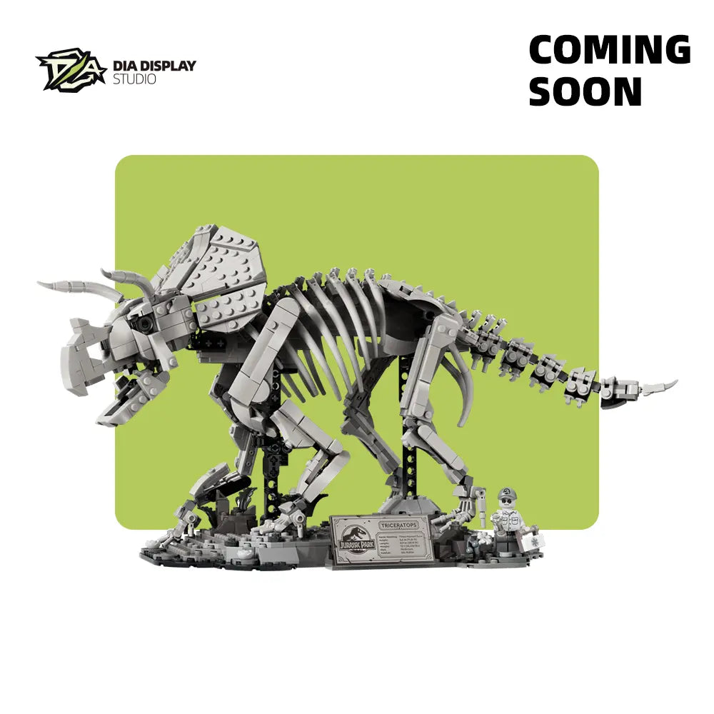 Acrylic Display Case for LEGO® Dinosaur Fossils: Triceratops (77985)