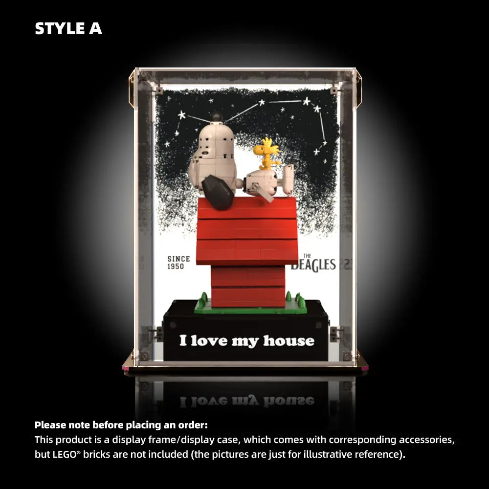 Vetrina in acrilico per LEGO® Peanuts: La cuccia di Snoopy (21368)