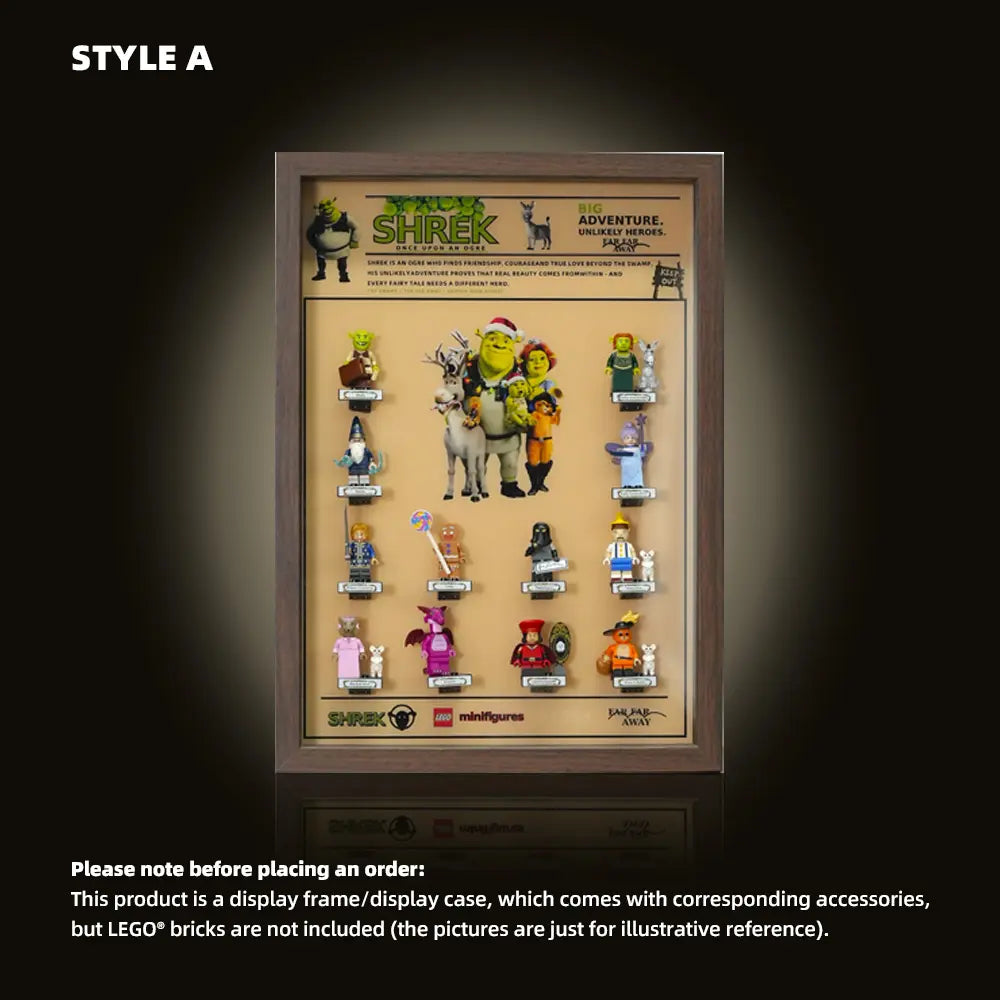 Wall Mountable Display Case for LEGO® Minifigures Shrek Series (71053)