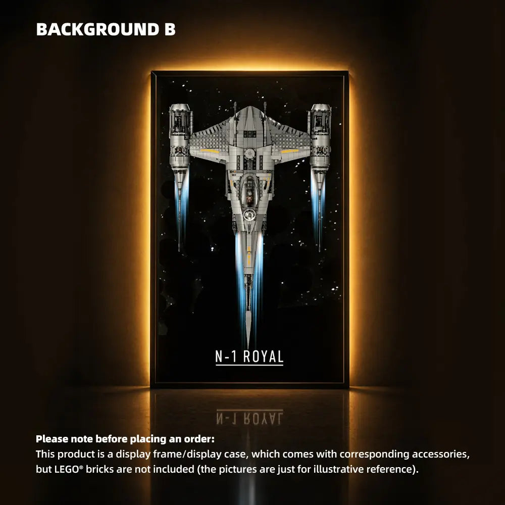 Wall Display Frame for LEGO® Star Wars™ The Mandalorian's N-1 Starfighter (75442)