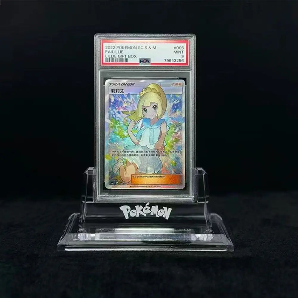 Graded Card Acrylic Stand - Clear Display Base for PSA SGC CGC Card Slabs, Perfect for Showcase