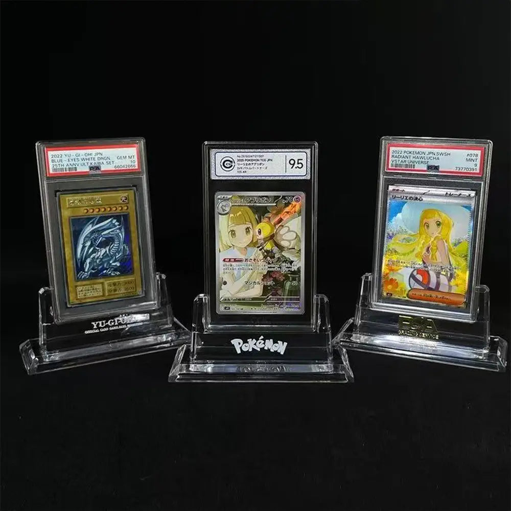 Graded Card Acrylic Stand - Clear Display Base for PSA SGC CGC Card Slabs, Perfect for Showcase