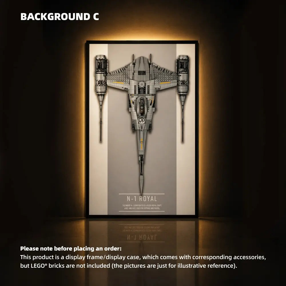 Wall Display Frame for LEGO® Star Wars™ The Mandalorian's N-1 Starfighter (75442)