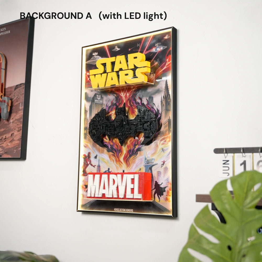 LEGO Display Frame for Marvel & Batman & Star Wars Logo trinity(75407&76330&76313)