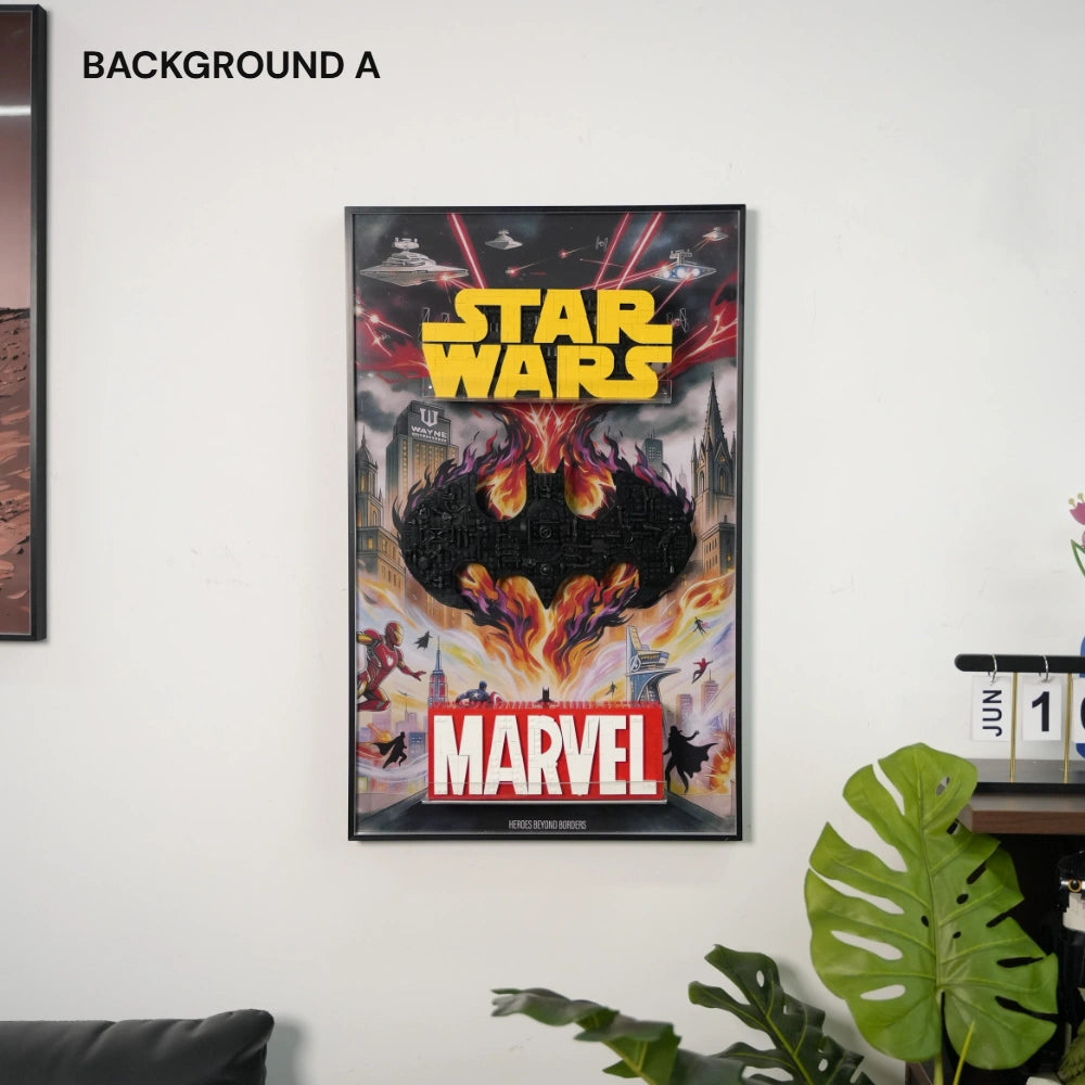 LEGO Display Frame for Marvel & Batman & Star Wars Logo trinity(75407&76330&76313)