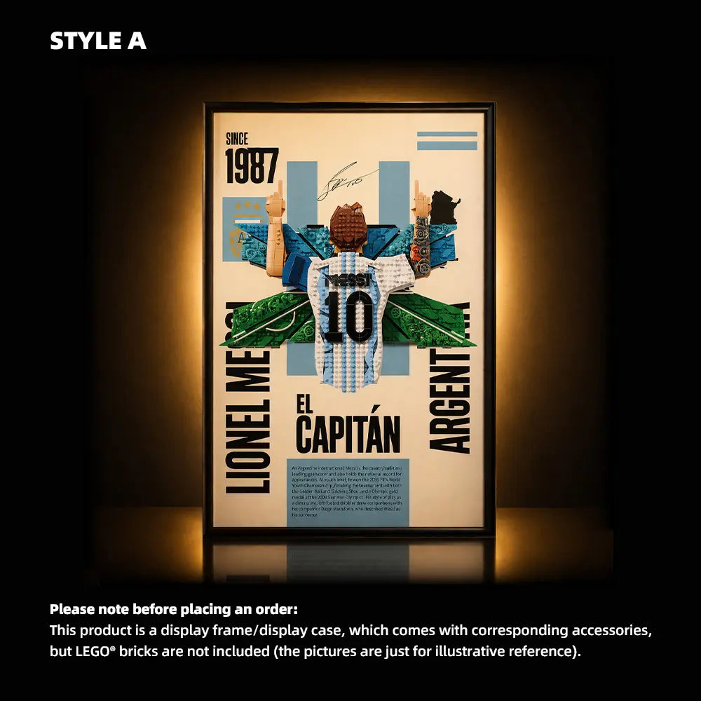 Wall Display Frame for LEGO® Editions Lionel Messi – Celebration (43018)