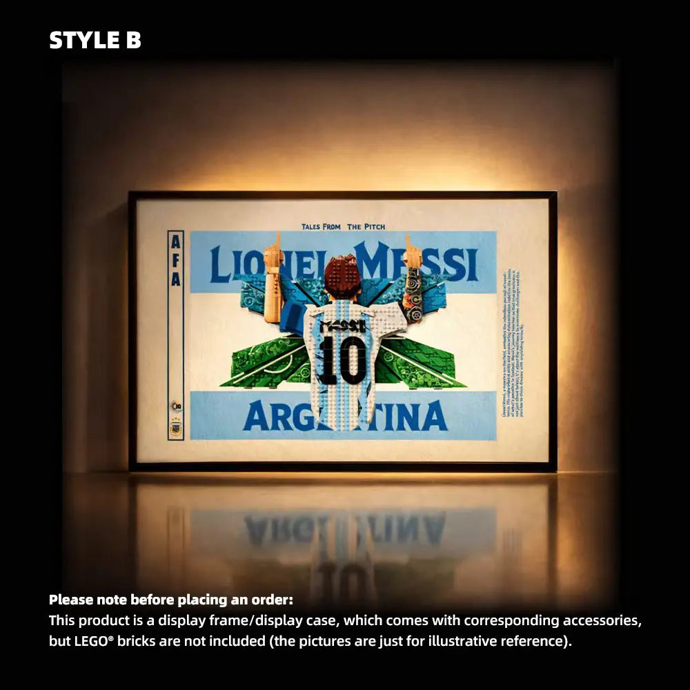 Wall Display Frame for LEGO® Editions Lionel Messi – Celebration (43018)