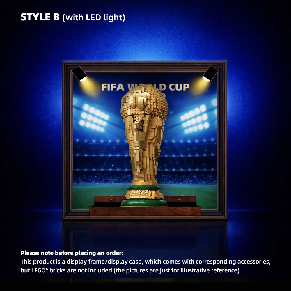 LED wall display frame for LEGO FIFA World Cup Trophy (43020), style B