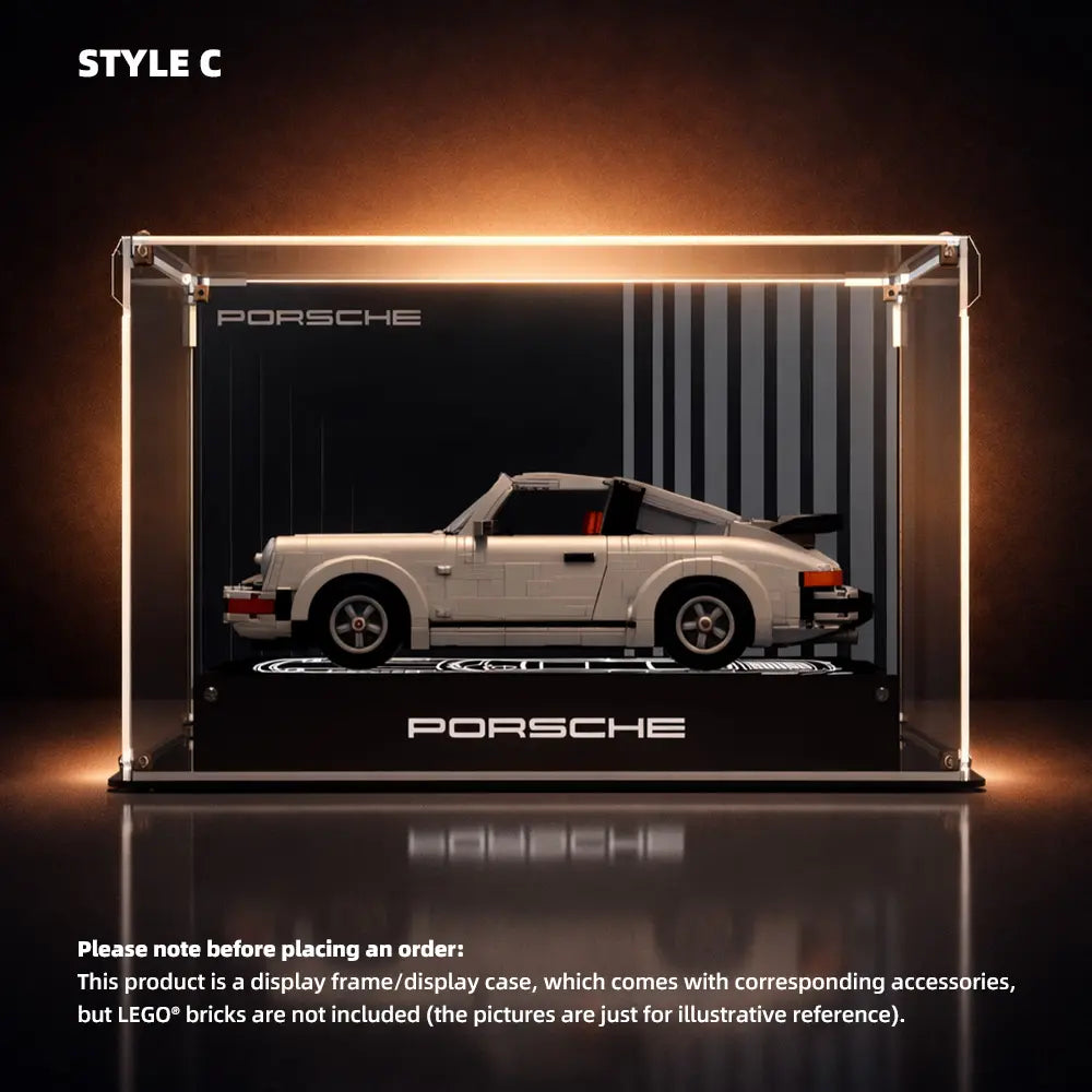 Acrylic Display Case for LEGO® Icons Porsche 911 (10295) – Dia