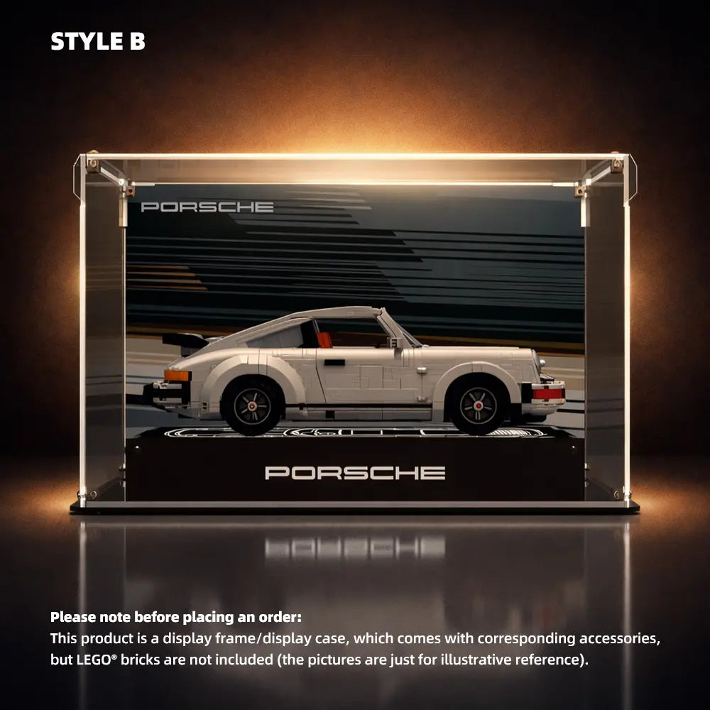 Acrylic Display Case for LEGO® Icons Porsche 911 (10295)
