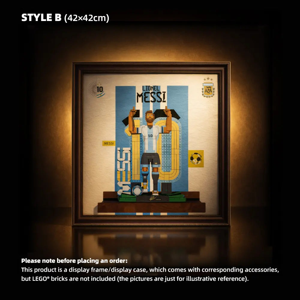 LEGO Display Frame for Lionel Messi – Soccer Legend (43015)