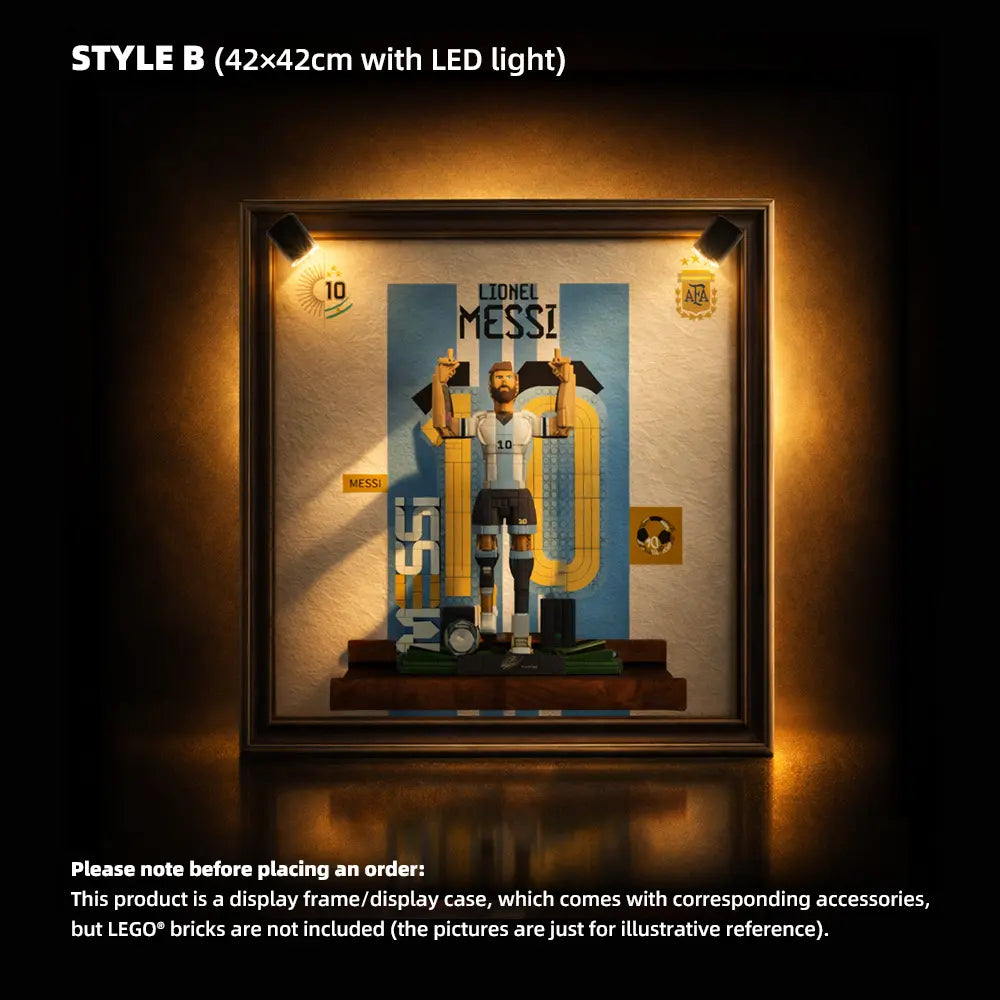 LEGO Display Frame for Lionel Messi – Soccer Legend (43015)