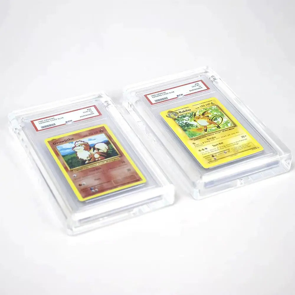 Pokémon Graded Card Acrylic Protective Case - Clear Hard Shell Holder for PSA CGC Slabs, Scratch Resistant