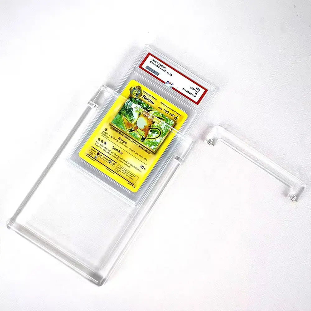 Pokémon Graded Card Acrylic Protective Case - Clear Hard Shell Holder for PSA CGC Slabs, Scratch Resistant