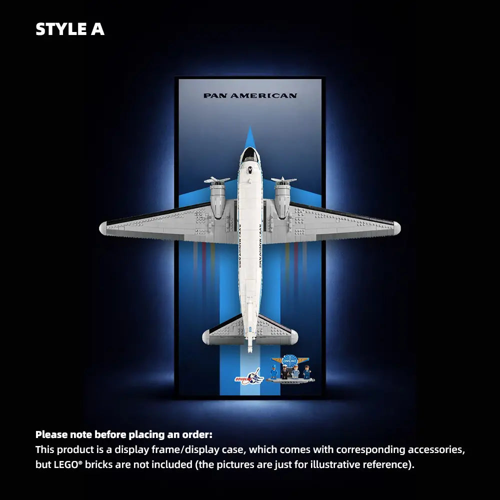 LEGO Display Wall Mount Frame for Douglas DC-3 PAN AM Airliner (11378)