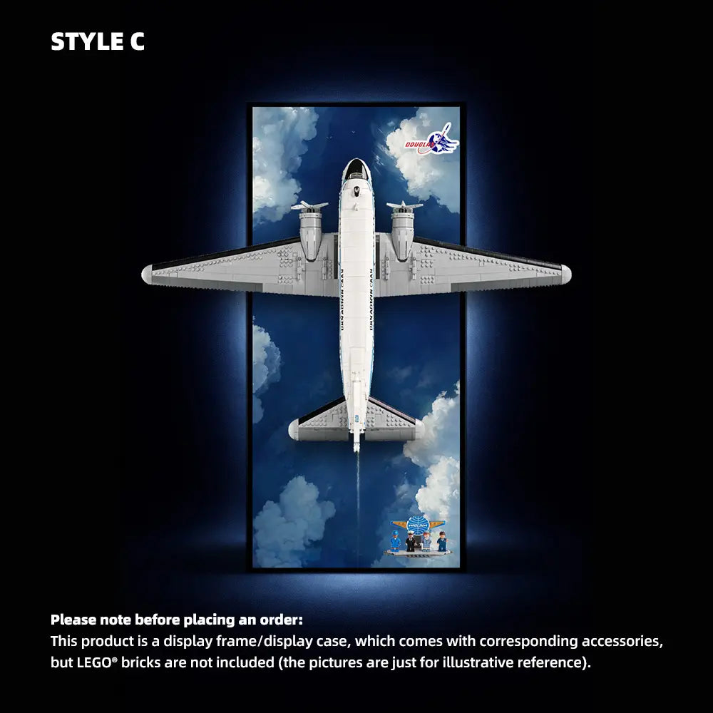 LEGO Display Wall Mount Frame for Douglas DC-3 PAN AM Airliner (11378)