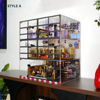 Acrylic Display Case for LEGO® Central Perk & The Friends Apartments – 3-Tier Window-Style Case (21319)＆(10292)
